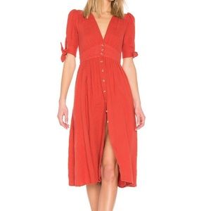 Free People Burnt Orange Love Of My Life Dress Size Small